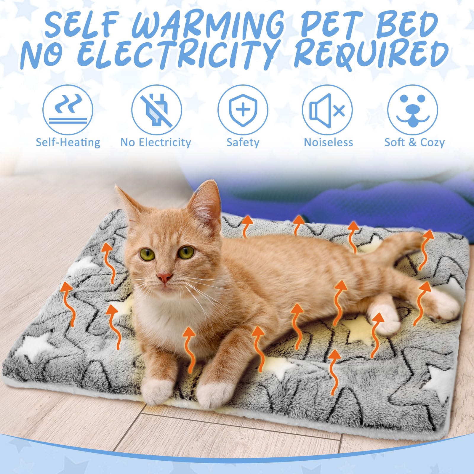VitalCozy reversible thermal cat pad shows dual-sided warmth and versatility.