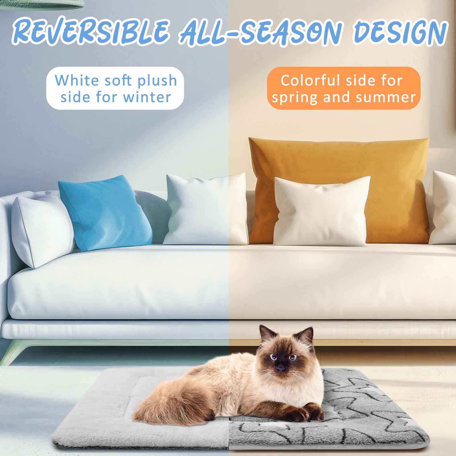 VitalCozy 22x18 inch mat fits crates and beds for warmth