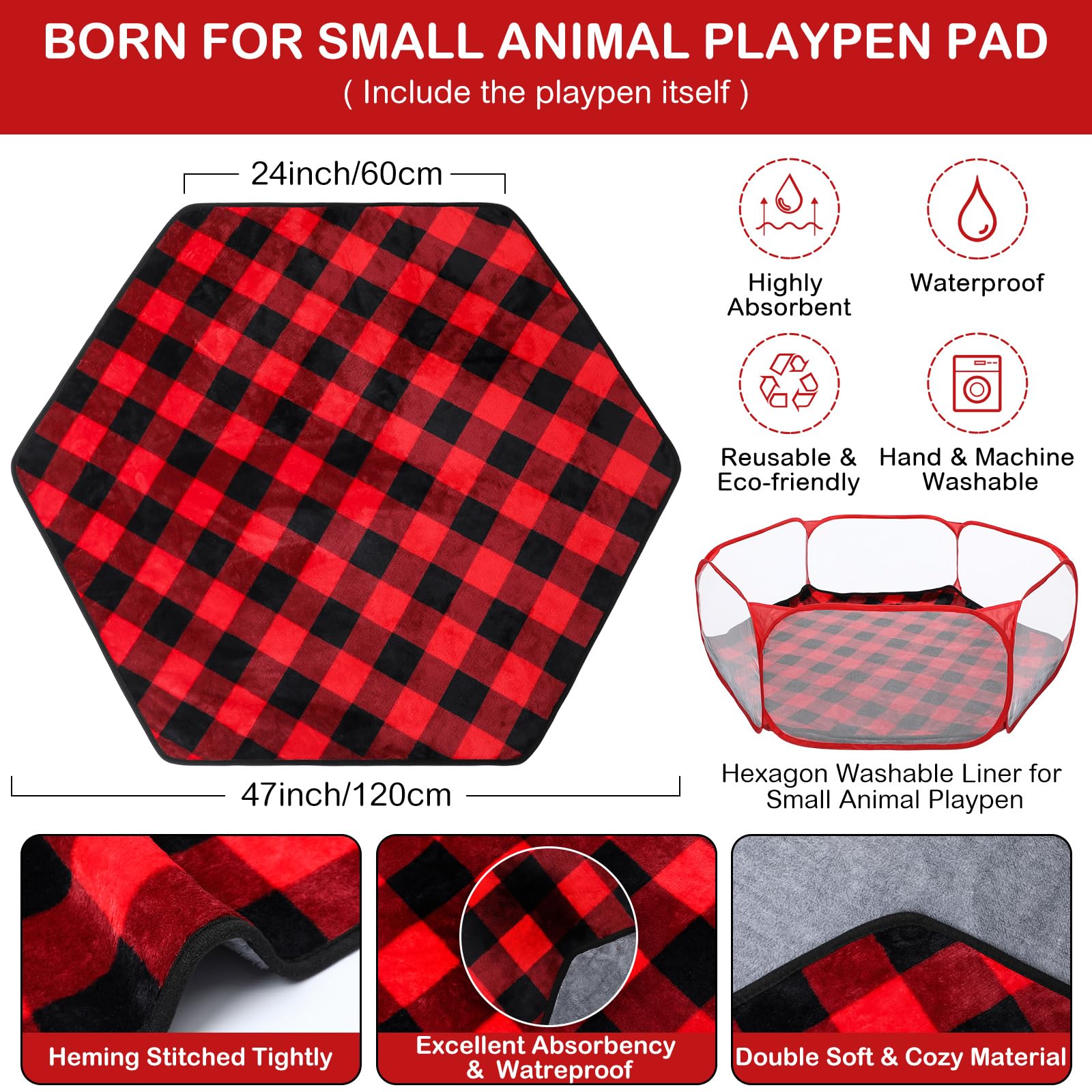 VitalCozy small animal playpen folding design for portable, easy setup on trips.