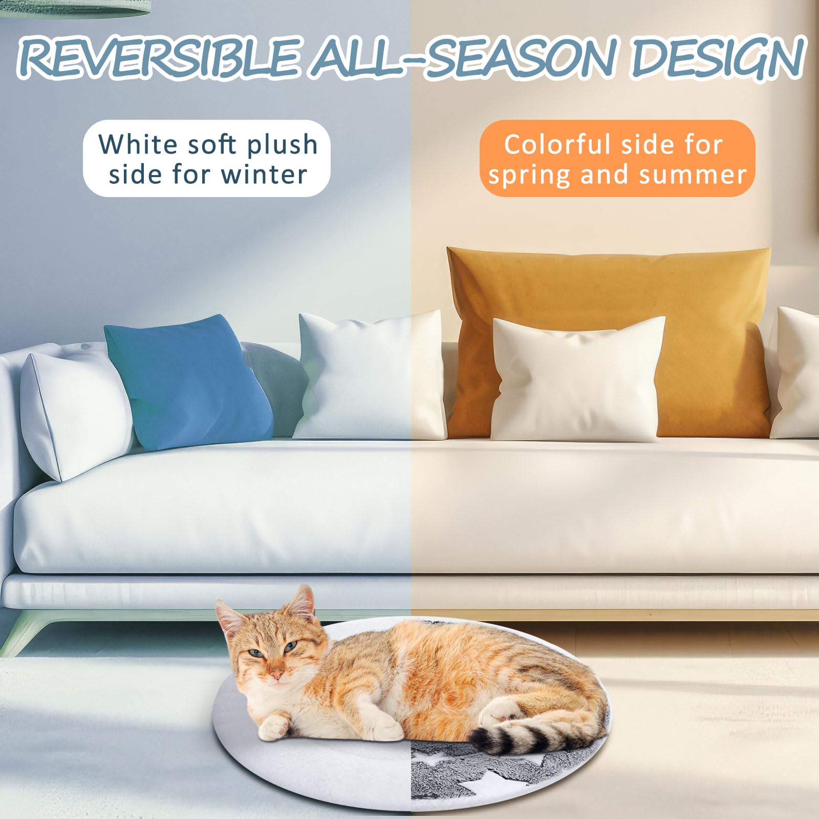 VitalCozy soft fluffy fabric cat bed feels gentle on paws and noses.