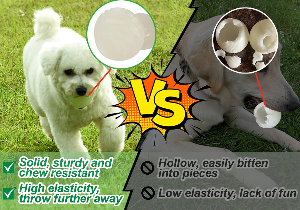 Vitalili glowing fetch ball two pack for backyard fetch variety