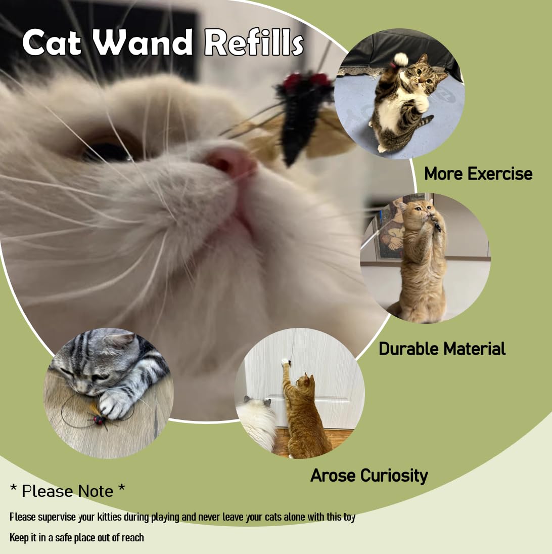 Vitisyao elastic fishing-line teaser promotes jumping, chasing, and focused exercise for indoors.