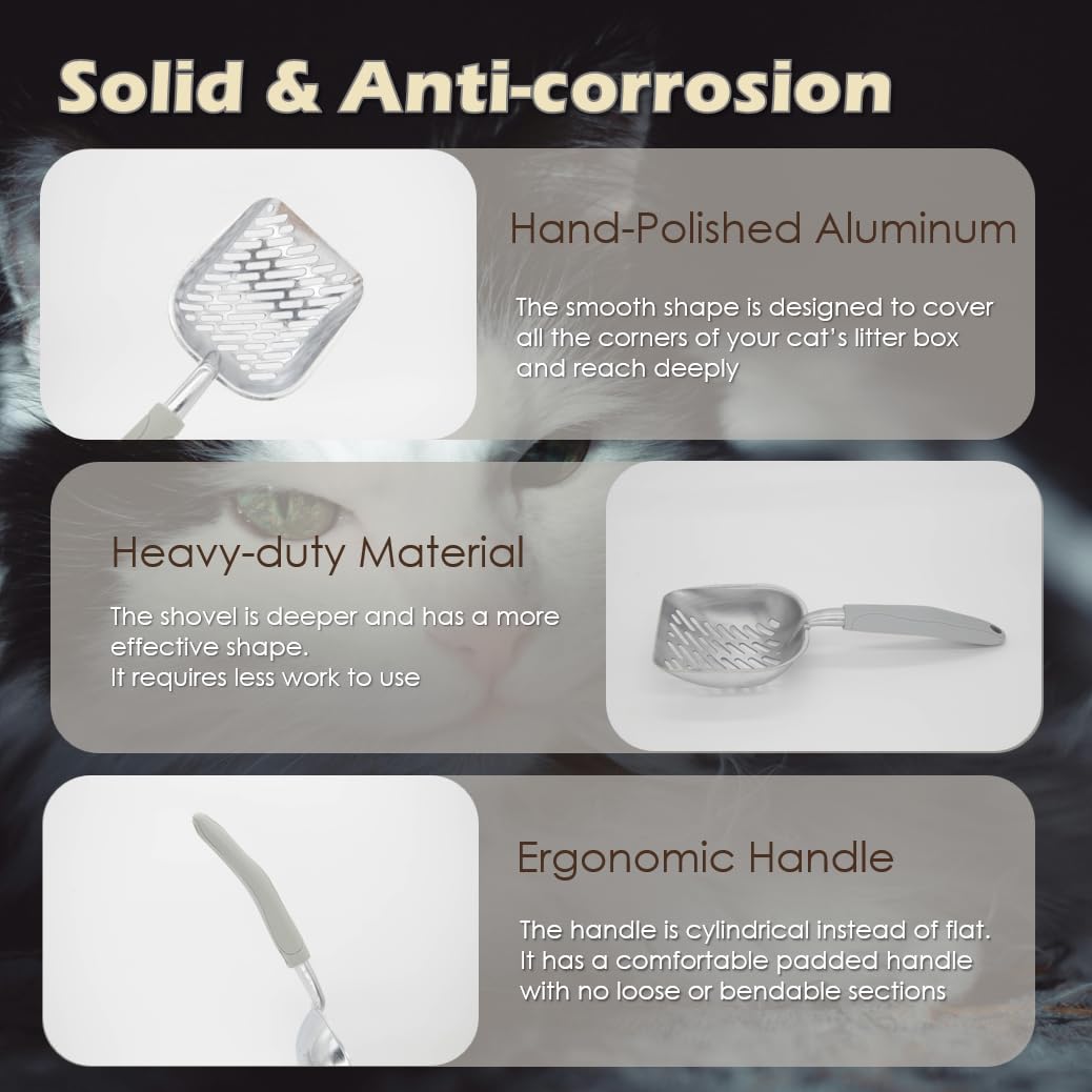 Vitisyao litter scoop in a bathroom setup showing tidy floor.