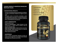 VITOFARMA Gallobiotic with rooster and hens indicates target users