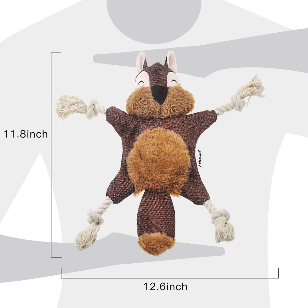 Vitscan Crinkle Dog Toy tug helps engage small dogs during play