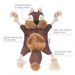 Vitscan Crinkle Squirrel rope arms ideal for chewing and tug games