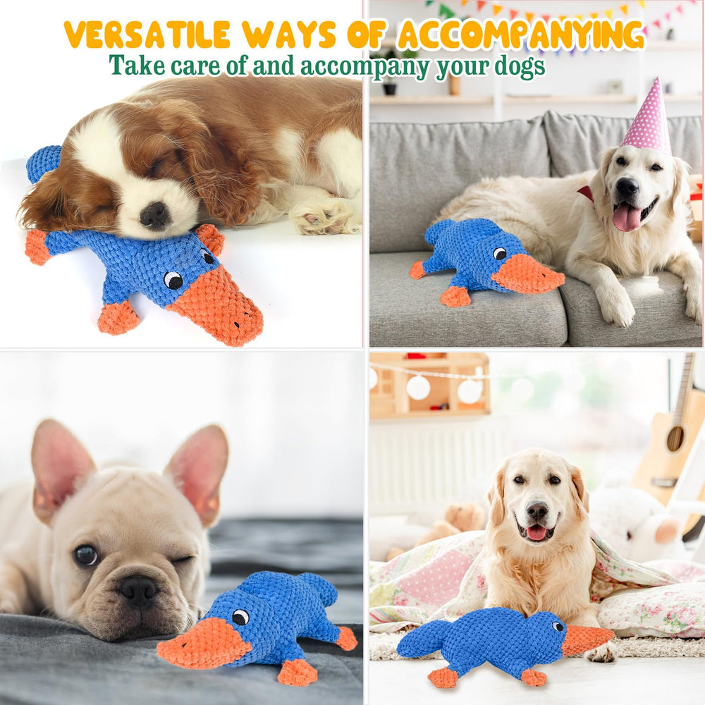 Vitscan plush dog toy suitable for cuddling and nap-time companionship.