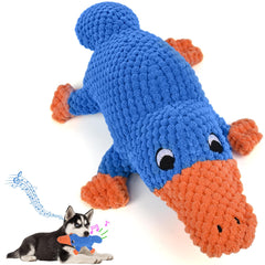 Vitscan stuffed platypus dog toy with squeaker for aggressive chewers.