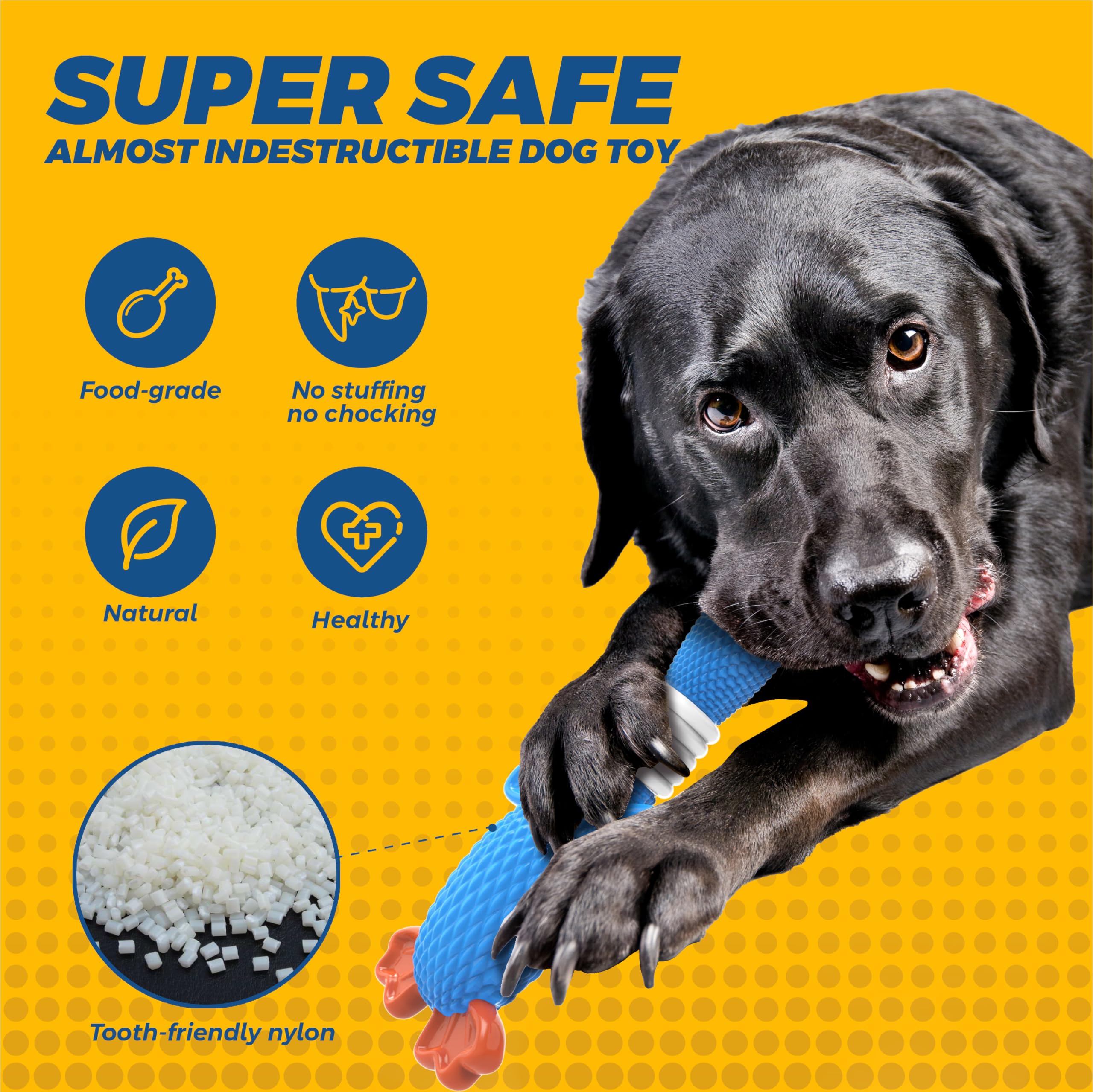 Vitscan goose toy claws—rough texture enhances grip and cleaning action.