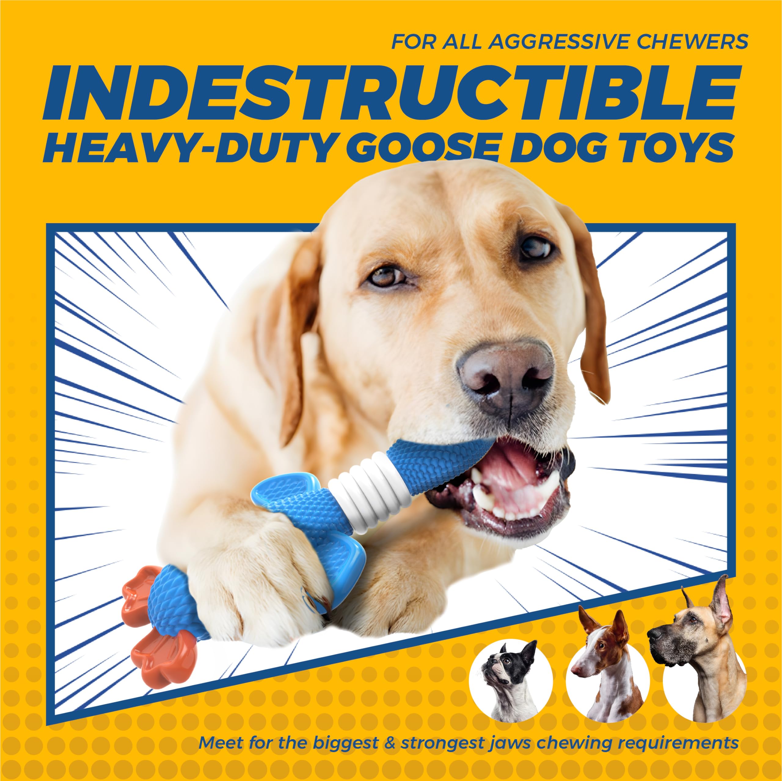 Vitscan goose toy neck—gum massage feature supports engaging chewing sessions.