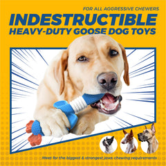 Vitscan goose toy neck—gum massage feature supports engaging chewing sessions.