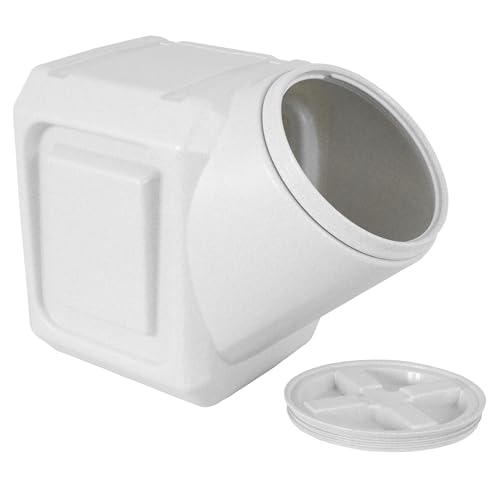 Vittles Vault sealed lid dog food container protects freshness and reduces odors.