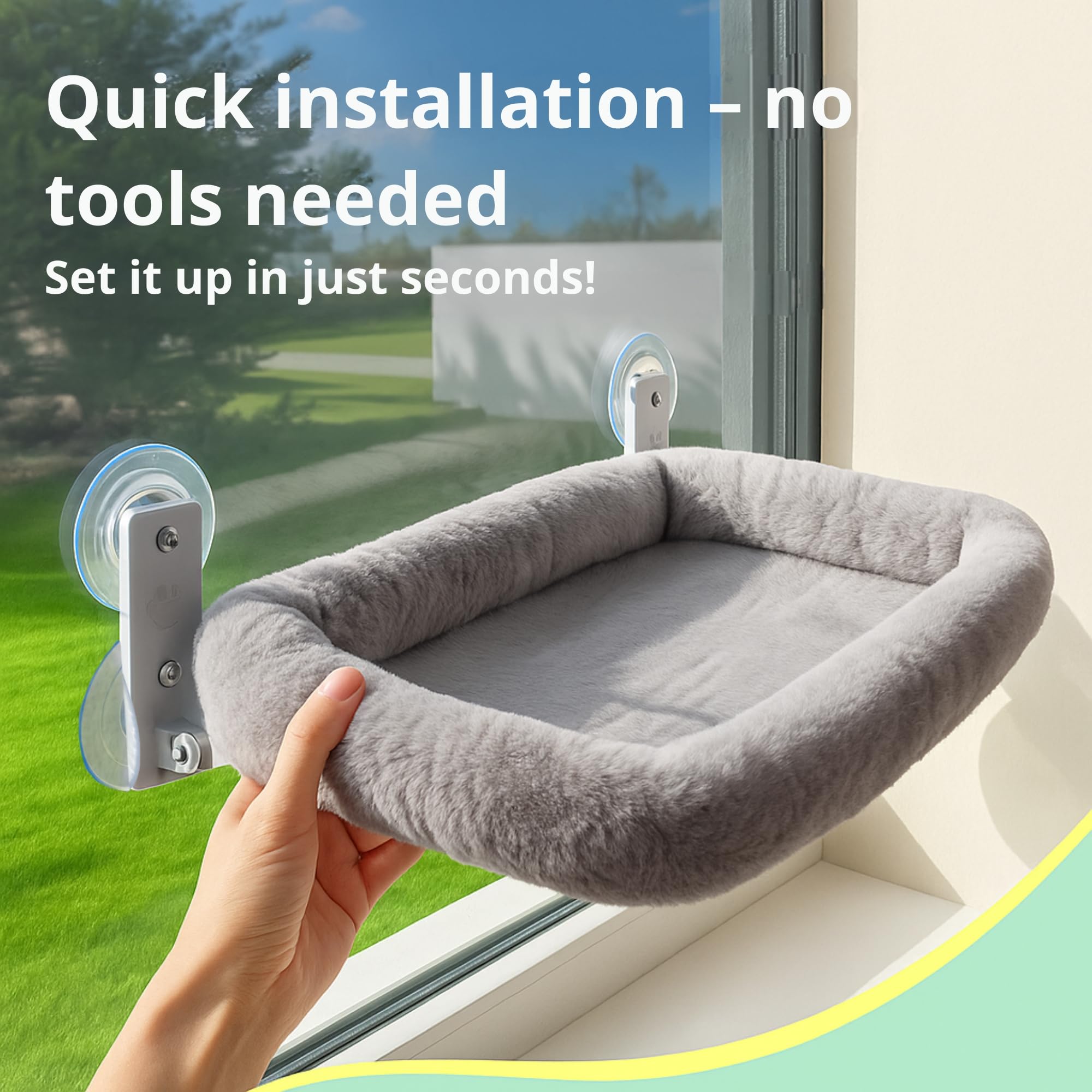 Viva Cat quick-assembly image shows tool-free setup in minutes.