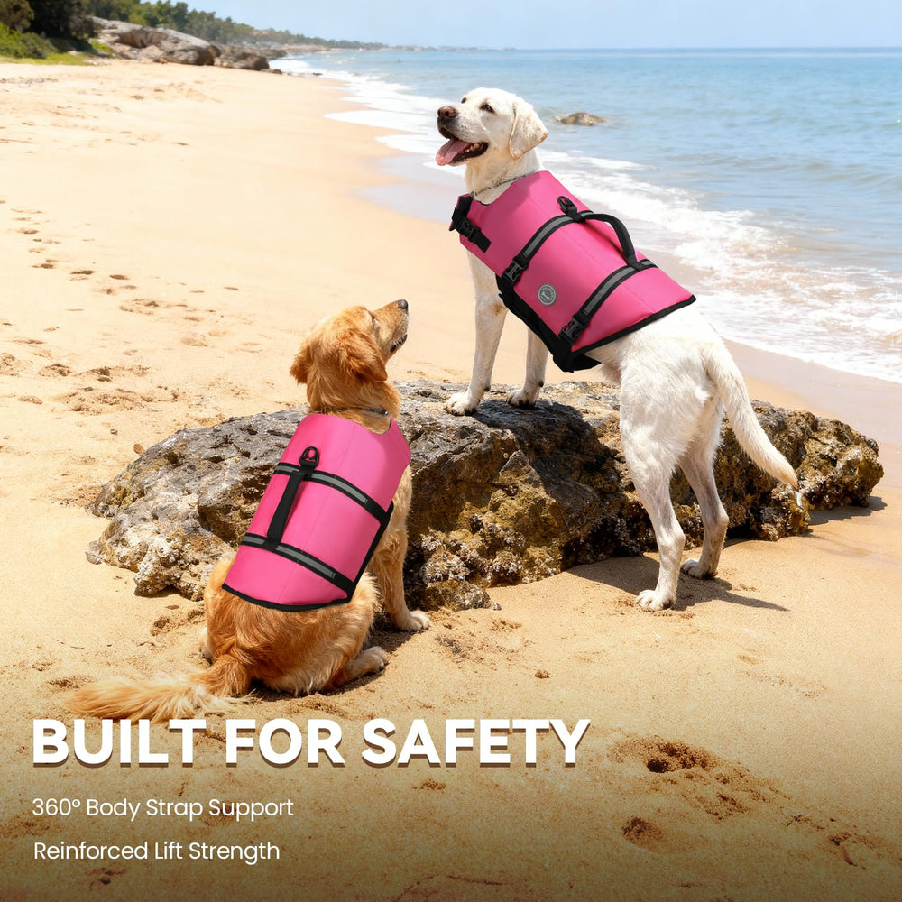 Chaleco VIVAGLORY con asa superior para levantar al perro del agua.