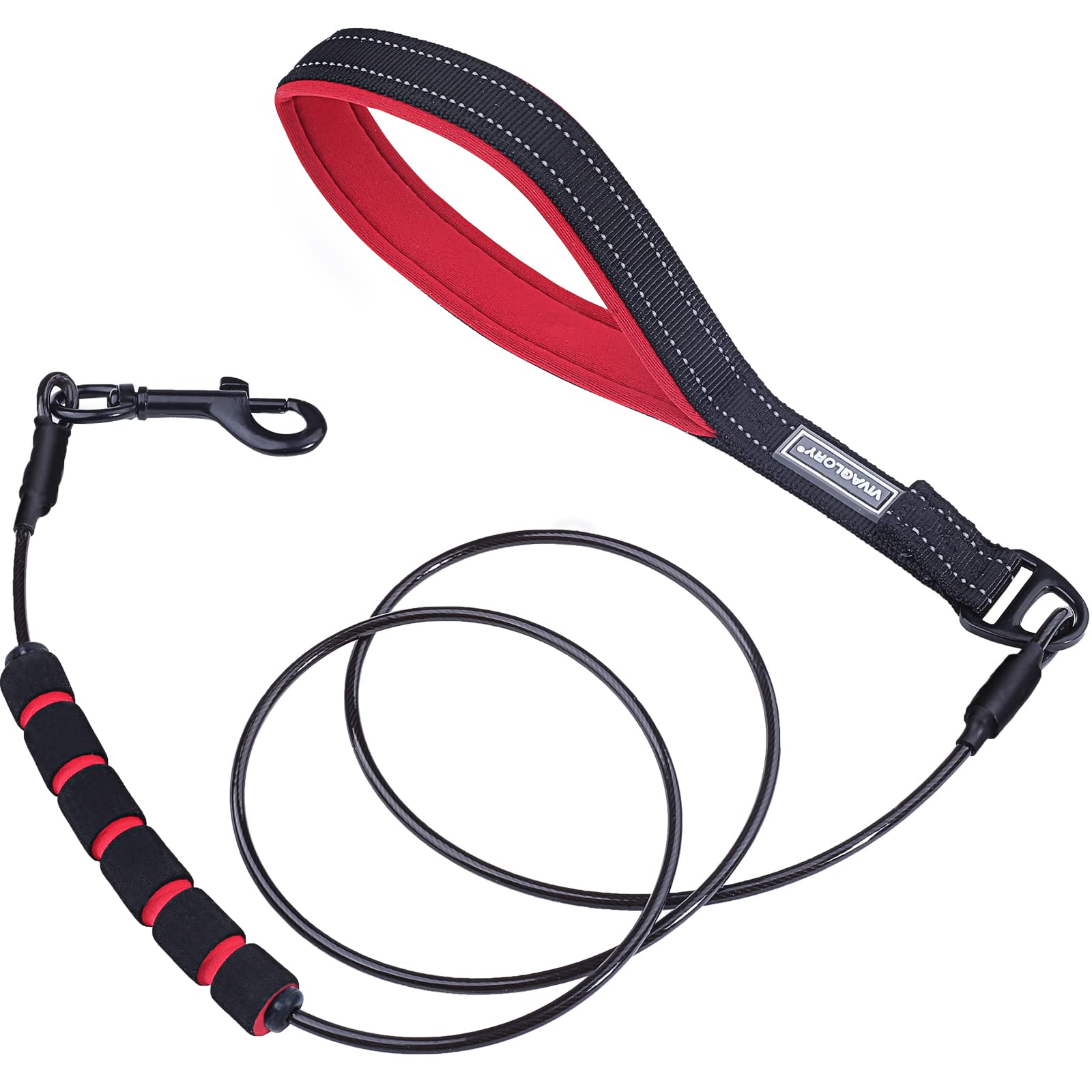 VIVAGLORY chew proof dog leash with traffic handle for confident control during busy walks