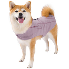 VIVAGLORY dog fleece coat reflective trim boosts visibility at dusk.
