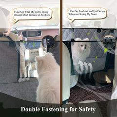 VIVAGLORY Easyhammock mesh window provides clear sightlines for calmer rides.