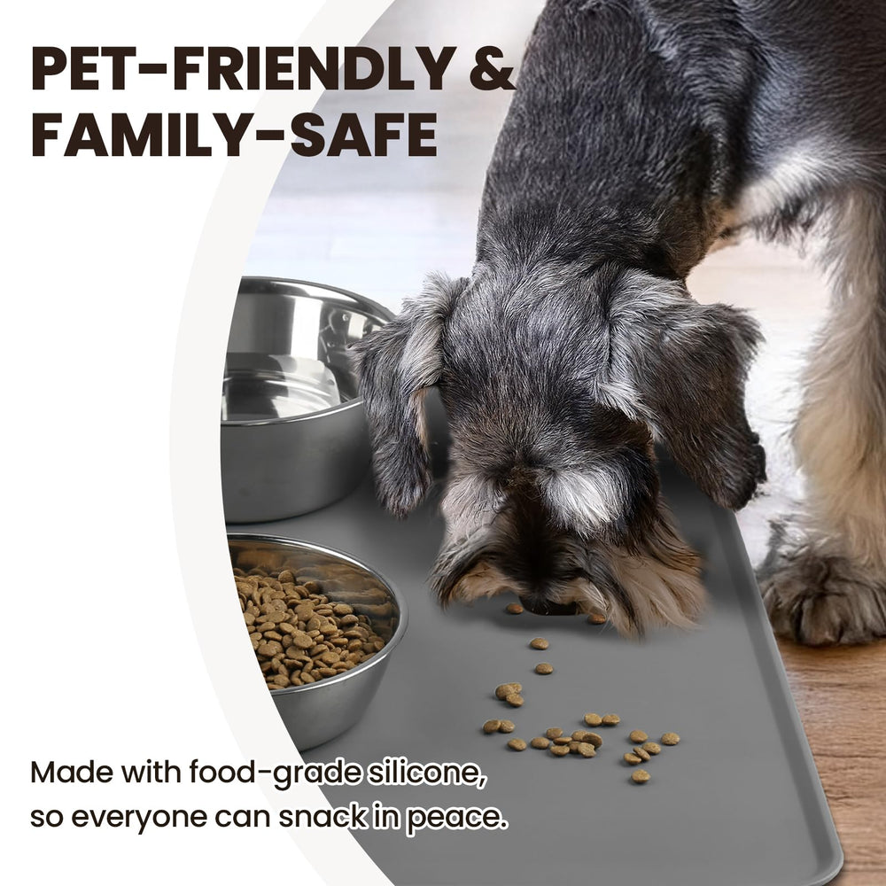 VIVAGLORY Flexmat non-slip silicone stabilizes bowls for a tidier meal