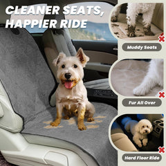 VIVAGLORY front dog seat cover shows anti-slip backing for secure trips and spill control.
