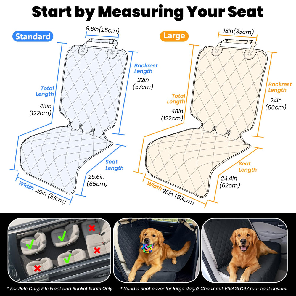 VIVAGLORY seat cover cleans easily with damp cloth or vacuum.