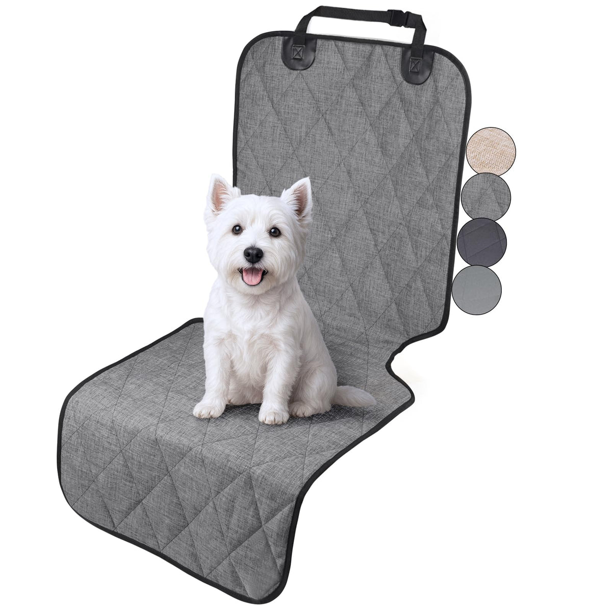 VIVAGLORY front dog seat cover with no-skirt design offers universal fit and quick setup.