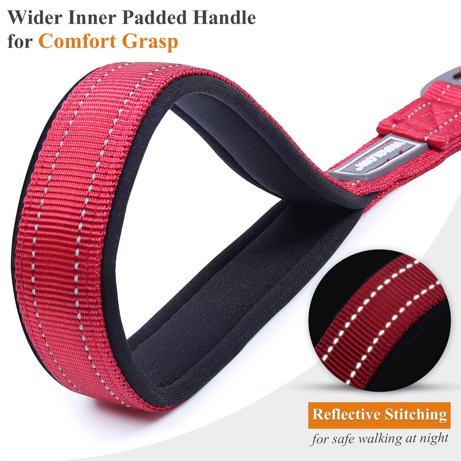 VIVAGLORY leash foam traffic handle close-up highlights ergonomic grip