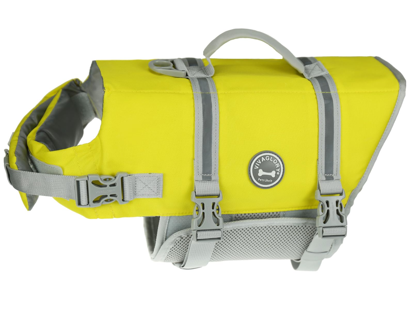 VIVAGLORY Rip Stop dog life vest with handle for easy lifting and control