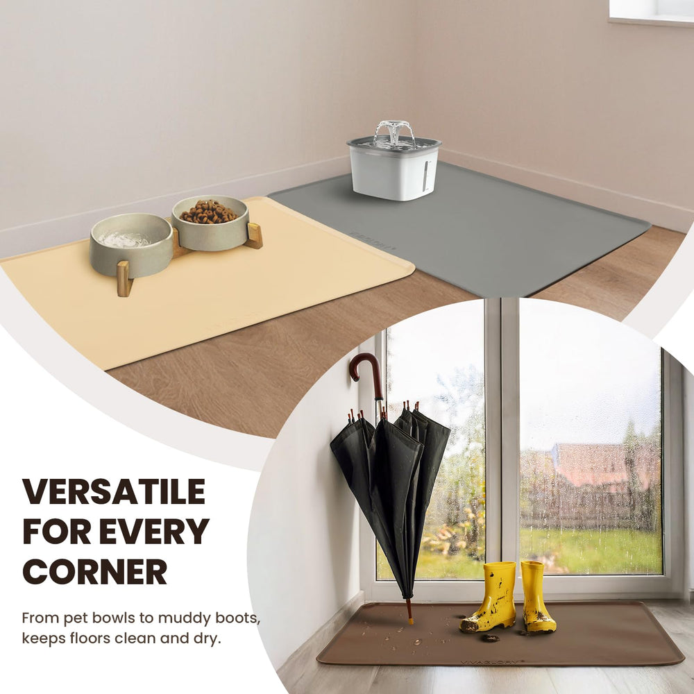 VIVAGLORY seamless-mat-easy-clean provides quick cleanup after meals.