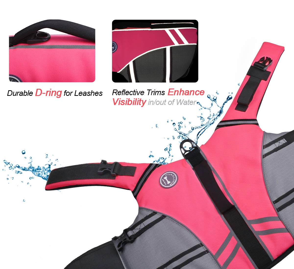 VIVAGLORY vest with reflective strips improves visibility during dusk or dawn
