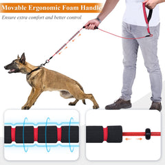 VIVAGLORY Toughbite leash with double handles for better control during walks