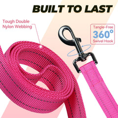 VIVAGLORY Twingrip leash double-layer nylon construction for durable daily use.
