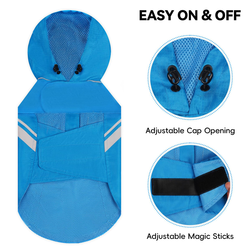 VIVAGLORY Wetoff adjustable belly strap ensures snug fit for most dogs.