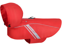 VIVAGLORY Wetoff dog raincoat front view with reflective trim for visibility.