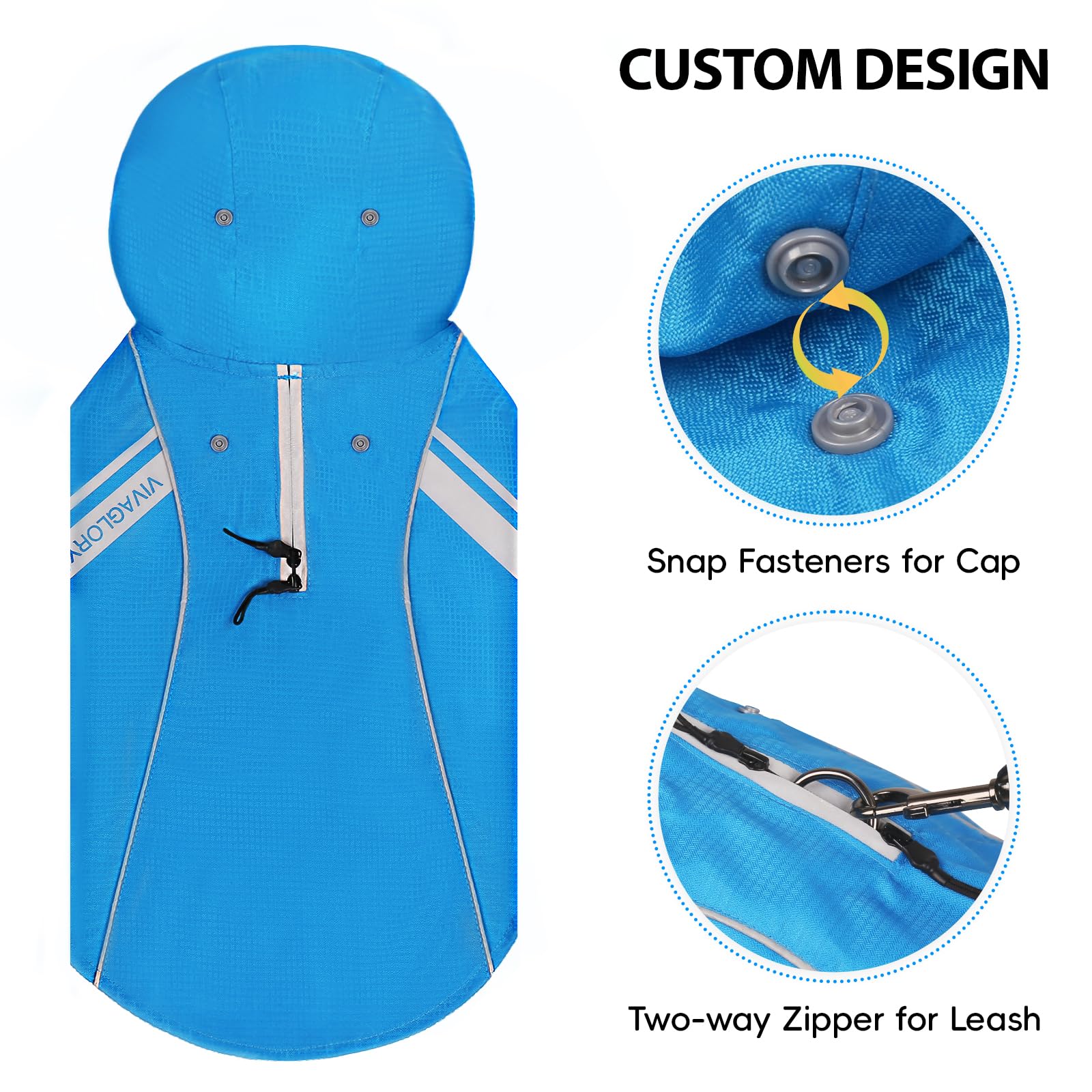 VIVAGLORY Wetoff reflective trims boost visibility during dusk walks.