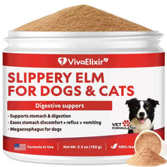 VivaElixir slippery elm-dog-bowl-mix supports gentle digestion during meals