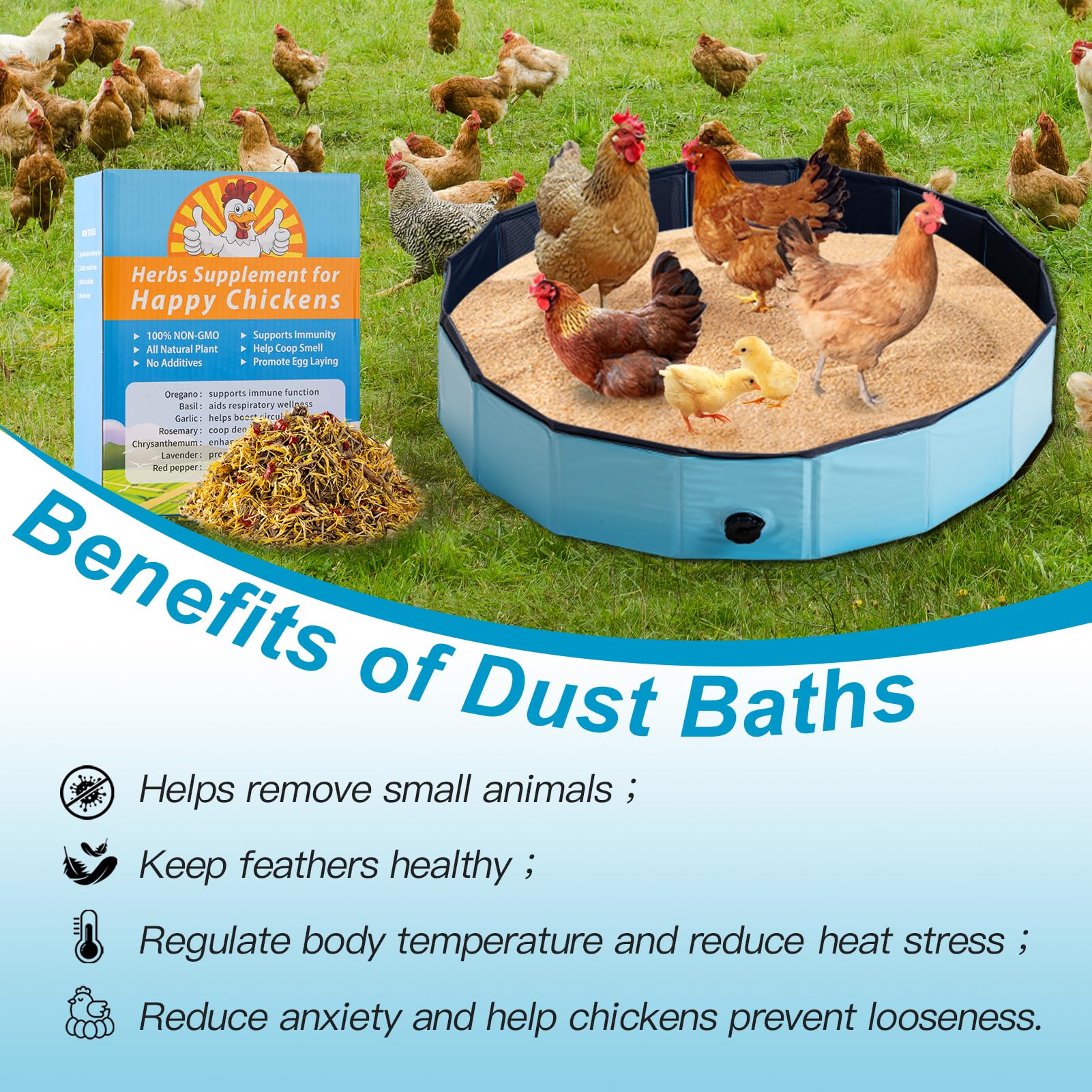 Vivaretio high-strength MDF board chicken accessory adds sturdy support for coops
