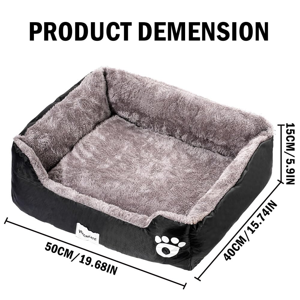 Vivicreate bed rectangle non-slip base keeps pets comfortable without slipping