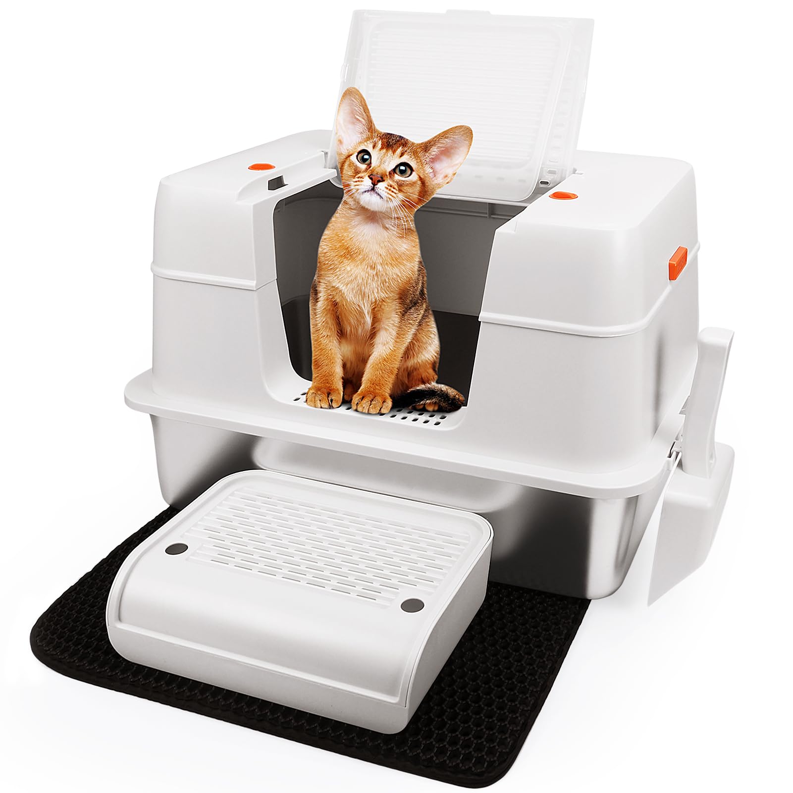 Vivifying all-in-one box with scoop, mat, and footboard for easy setup.