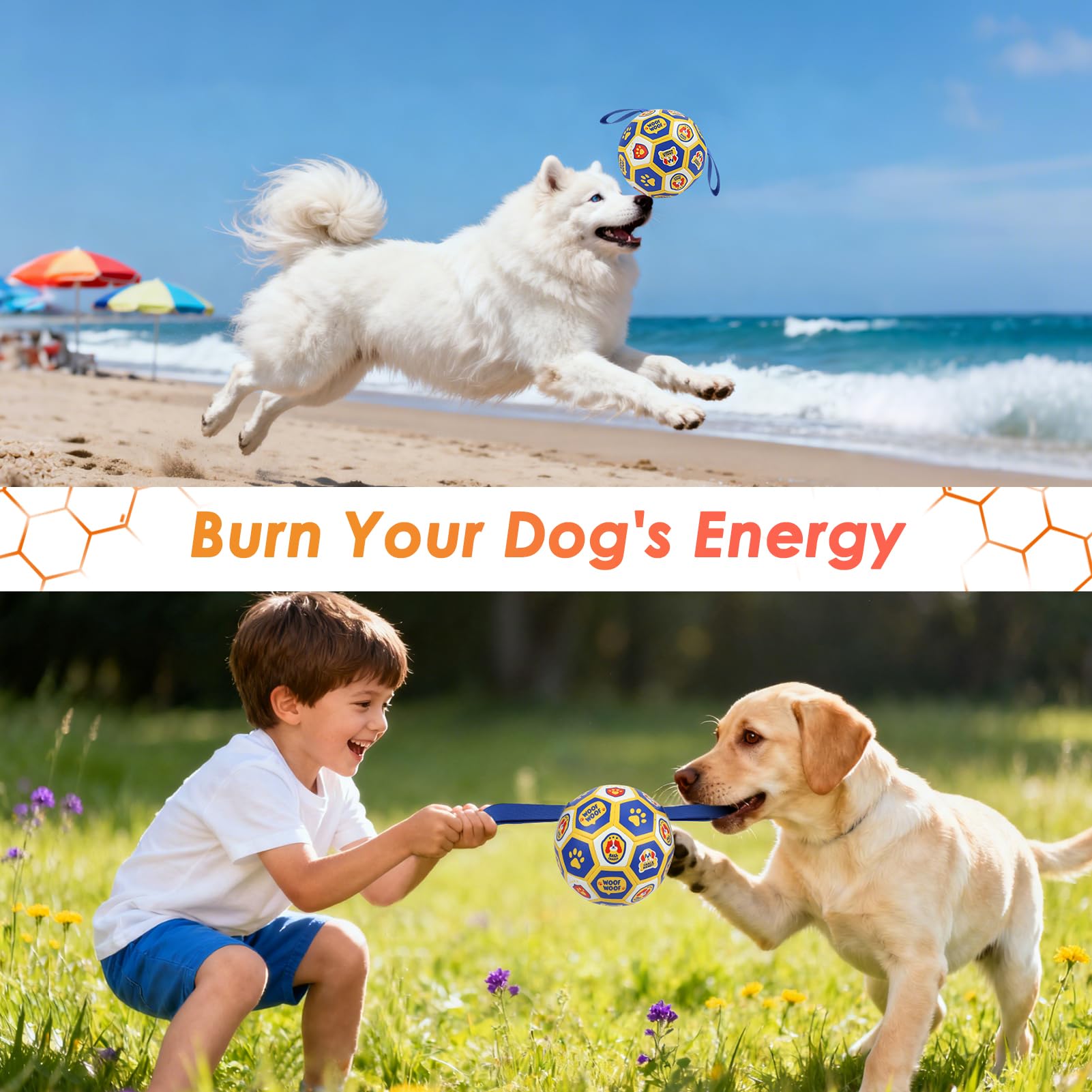 Vivifying blue-yellow world cup ball adds color to active games.