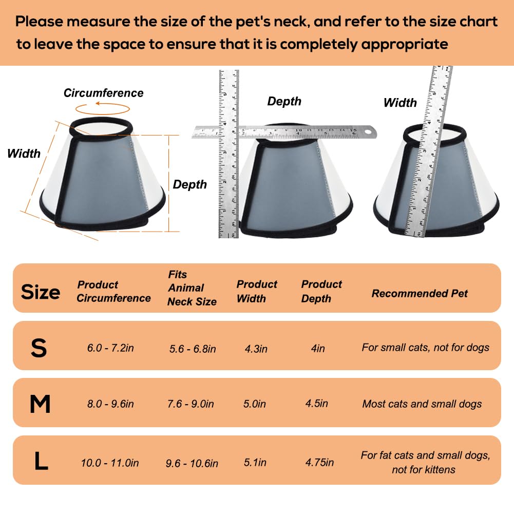 Vivifying cat cone lightweight PVC design keeps pets comfortable during recovery.