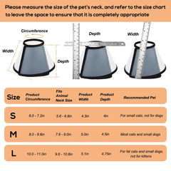 Vivifying cat cone lightweight PVC design keeps pets comfortable during recovery.