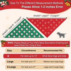 Vivifying Christmas dog bandana green Santa — perfect for winter outings