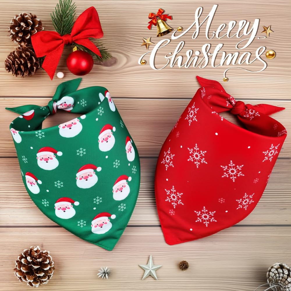 Vivifying Christmas dog bandana ready for winter walks and celebrations