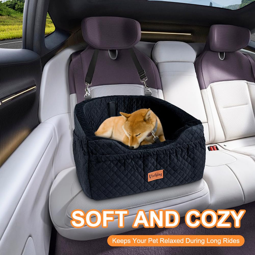 Vivifying dog car seat removable cover simplifies cleaning after adventures.