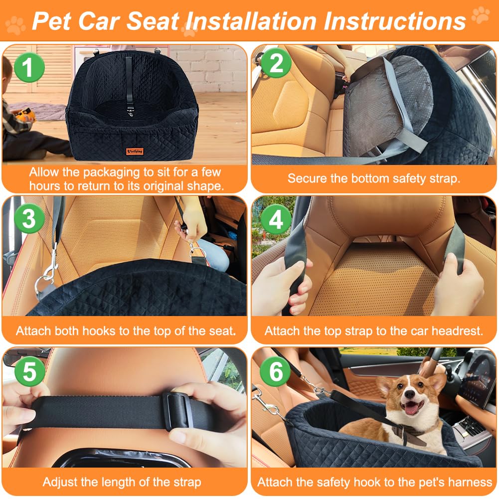Vivifying dog car seat soft plush fabric enhances comfort on every road trip.