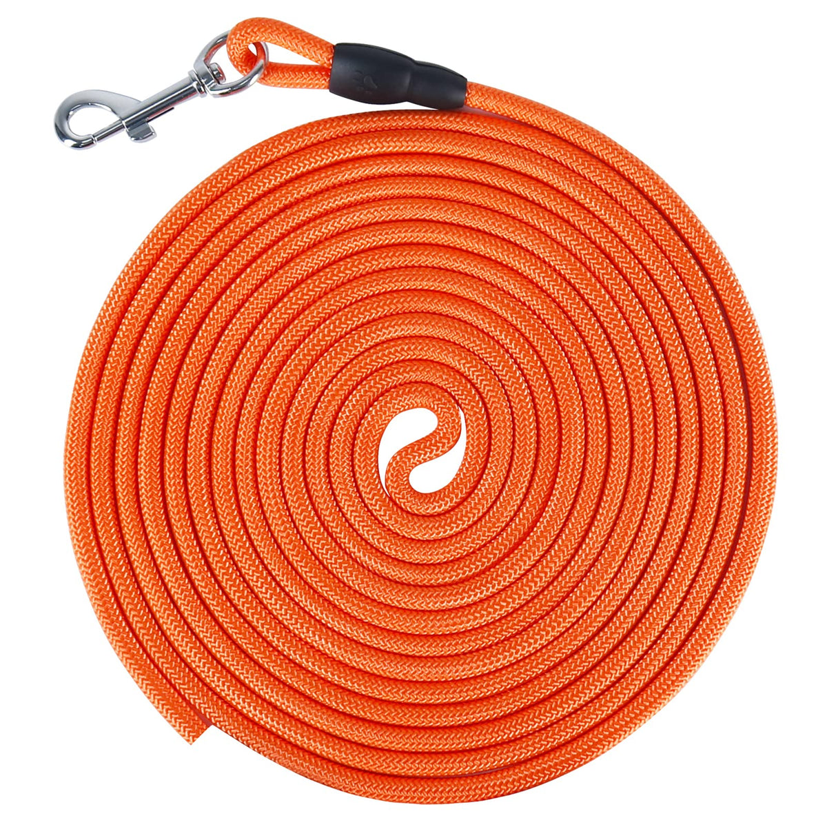 Vivifying floating long dog leash 32ft in water, highly visible and ready for swimming.