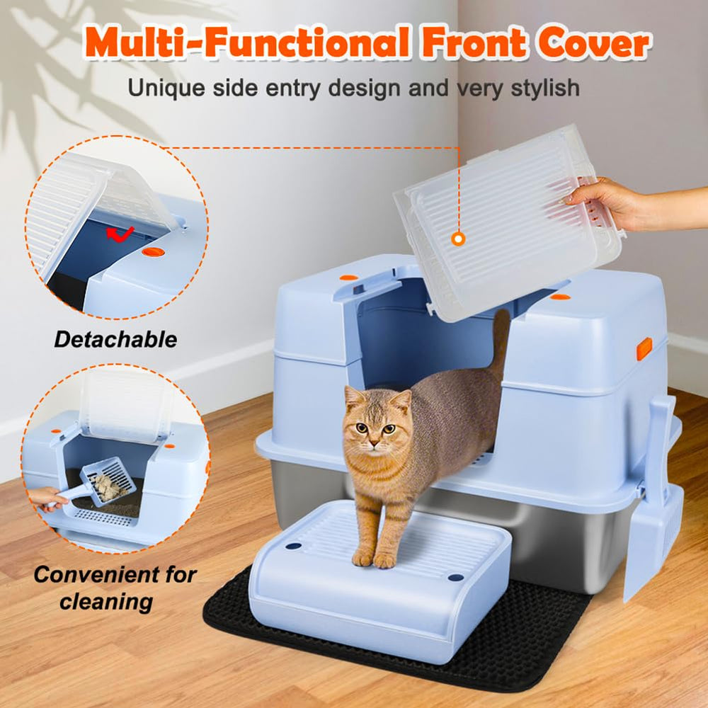 Vivifying footboard helps kittens and seniors access the box comfortably.