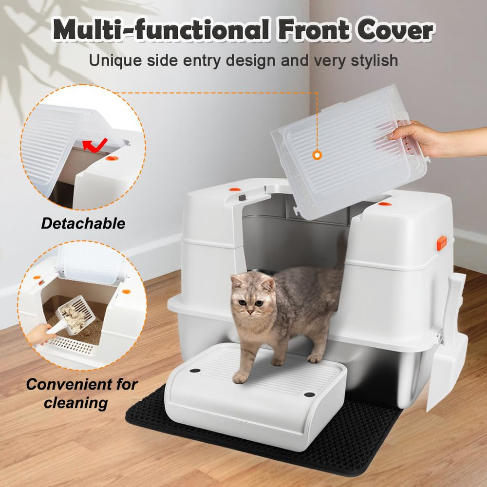 Vivifying honeycomb mat traps stray litter for cleaner floors.