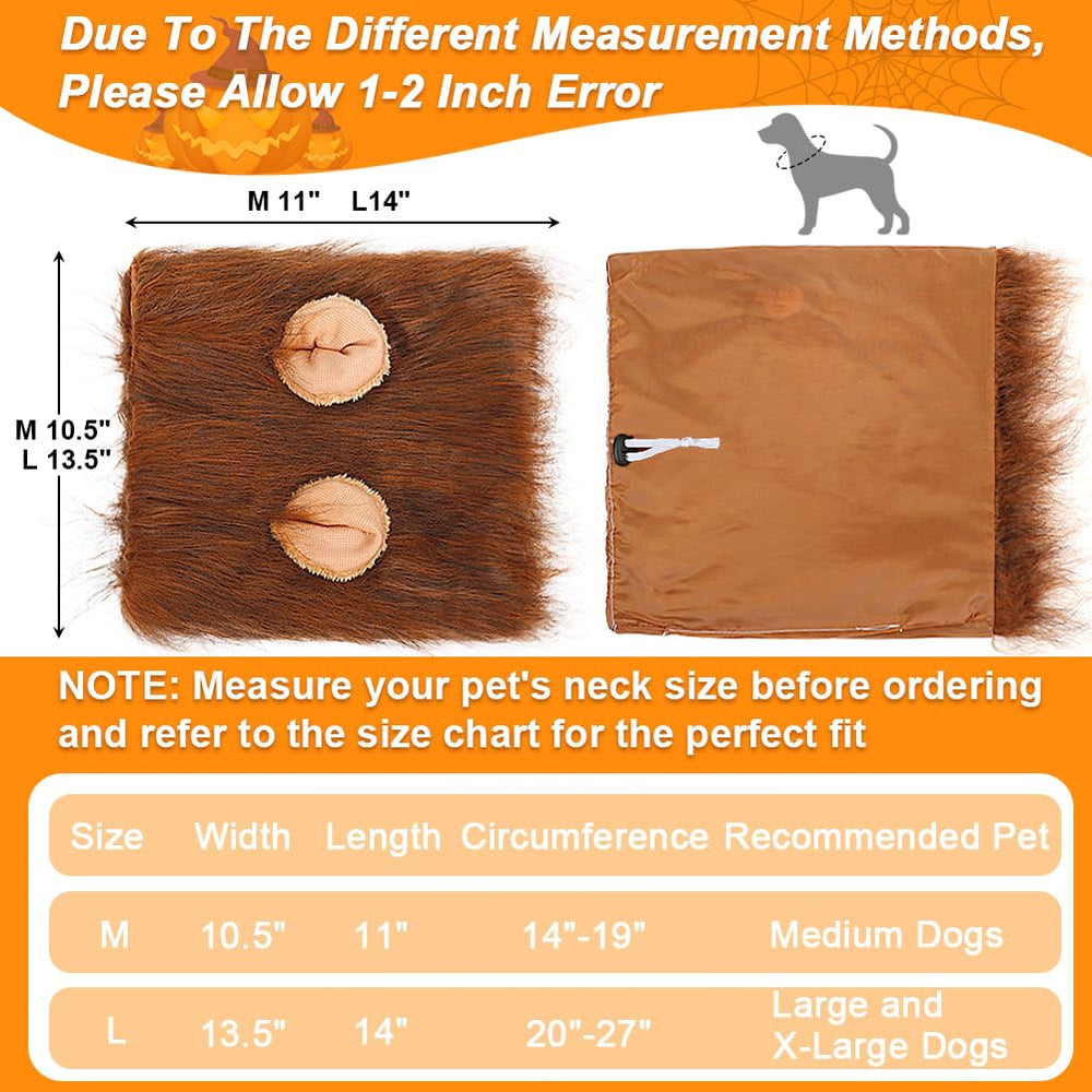 Vivifying lion mane adjustable band fits medium to large dogs securely.