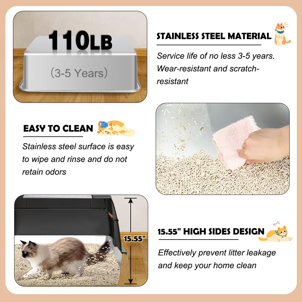 Vivifying stainless-steel body is rust-resistant and durable.